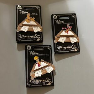 3 Disney Artist Collection Limited Edition Pins - The Emperor's New Groove